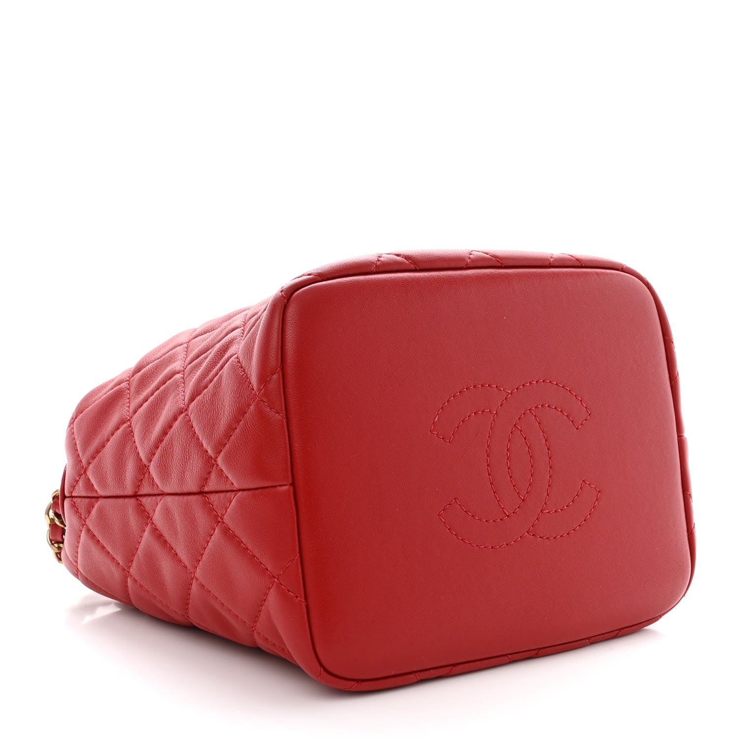 Chanel Lambskin Quilted Perfect Meeting Hobo Red 4 of 10