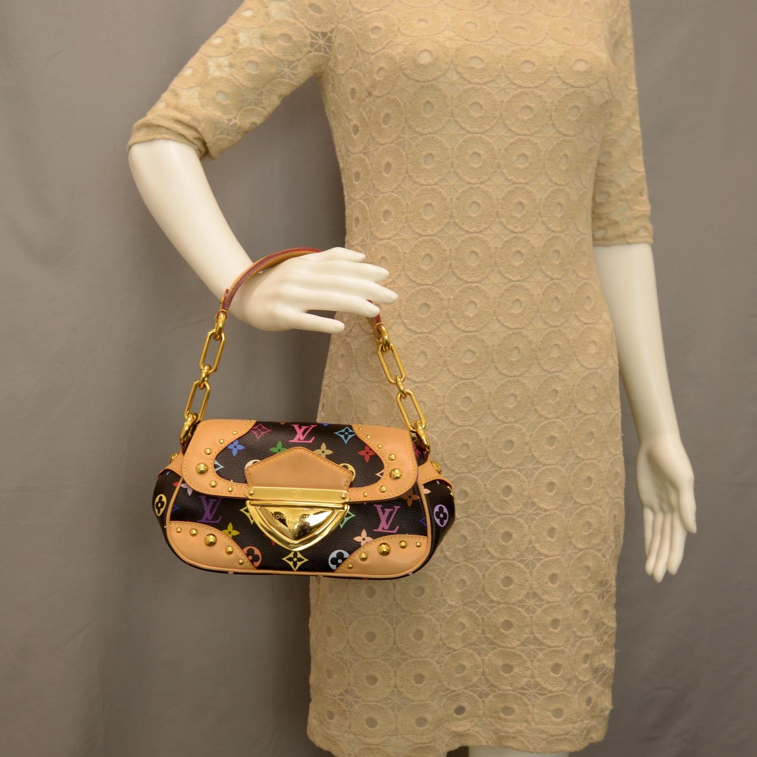 Louis Vuitton Monogram Multicolor Marilyn Black 2 of 7