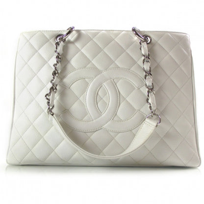 Chanel Caviar Grand Shopping Tote GST White 1 of 11