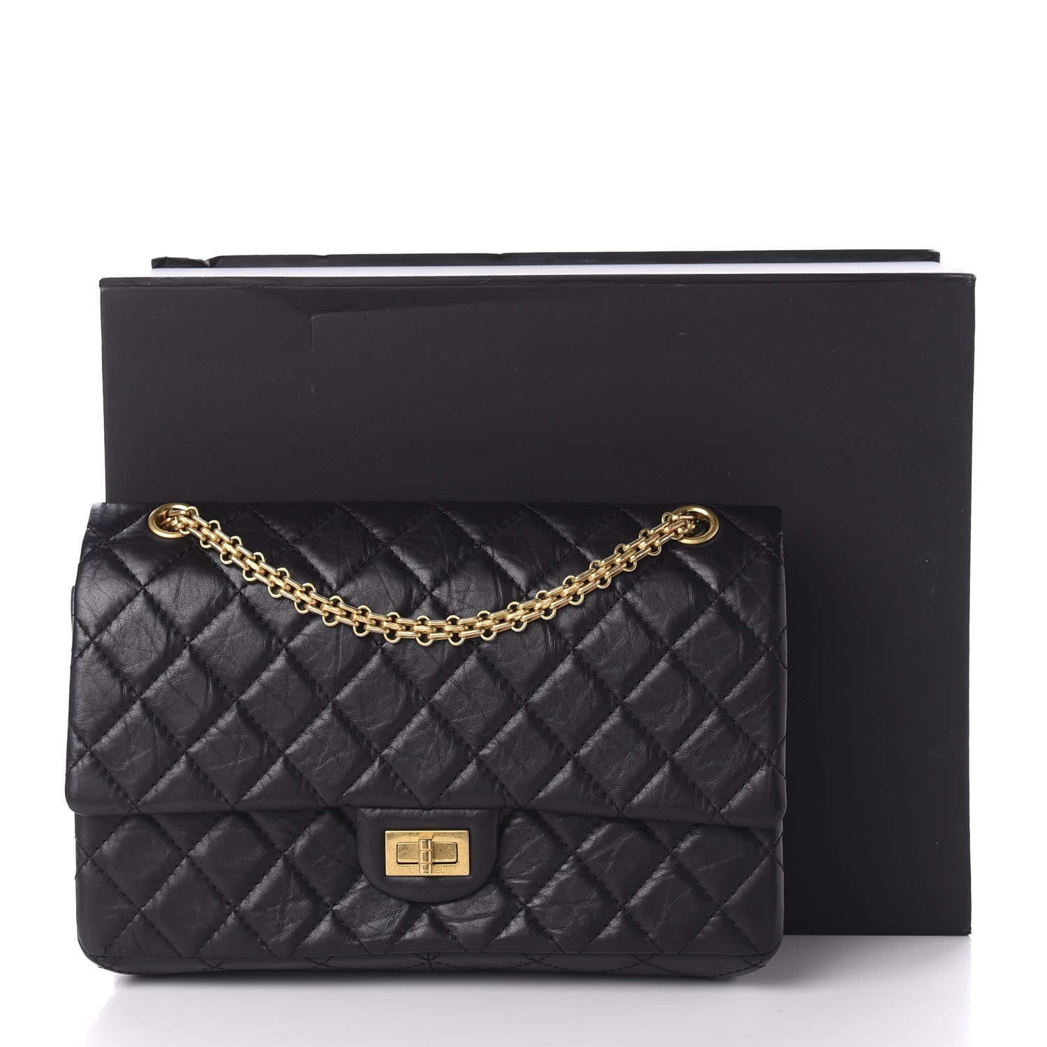 Chanel Aged Calfskin Quilted 2.55 Reissue 226 Flap Black 13 of 13