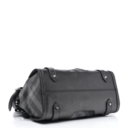 Burberry Shimmer Check Pilgrim Satchel Pewter 3 of 24