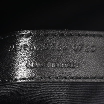 Saint Laurent Calfskin Quilted Toy Loulou Puffer Monogram Monochrome Chain Satchel Black 7 of 10