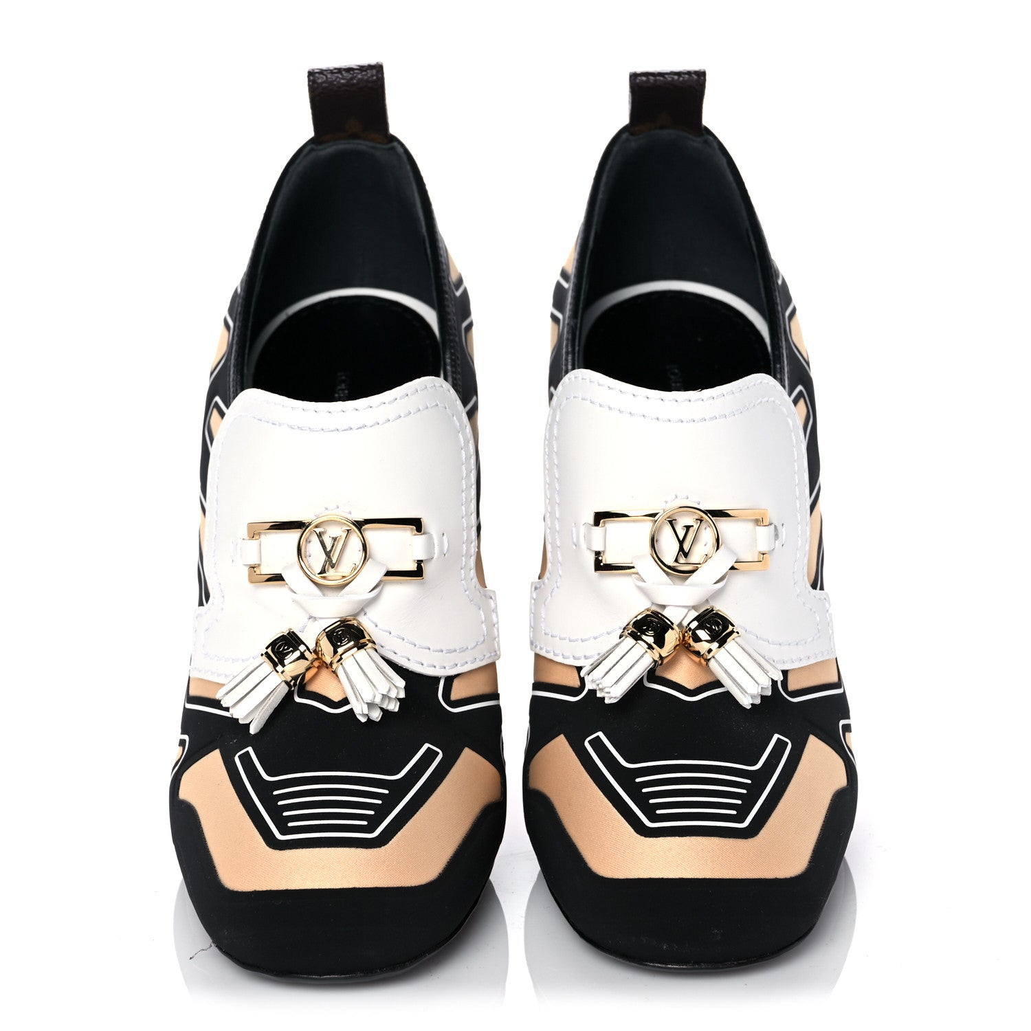 Louis Vuitton Calfskin Swift Loafers 39 Black White 2 of 8