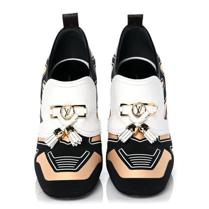 Louis Vuitton Calfskin Swift Loafers 39 Black White 2 of 8