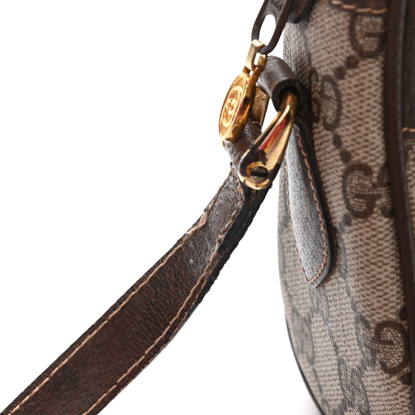 GG Supreme Monogram Web Crossbody Bag Brown