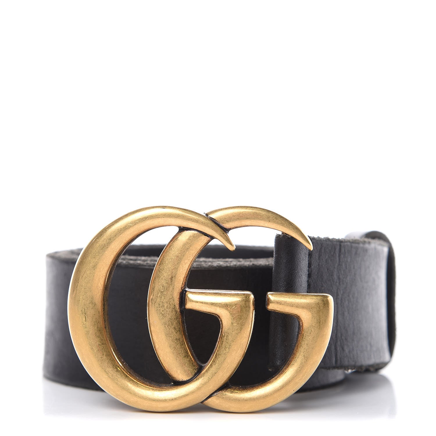 Gucci Faded Calfskin Double G 40mm Belt 100 40 Black 1 of 8