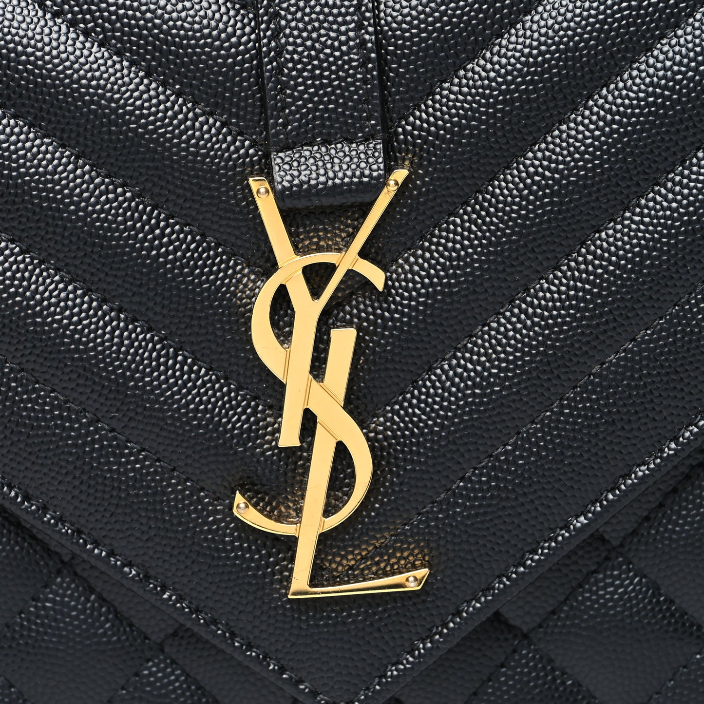 Grain De Poudre Textured Mixed Matelasse Triquilt Medium Monogram Satchel Black
