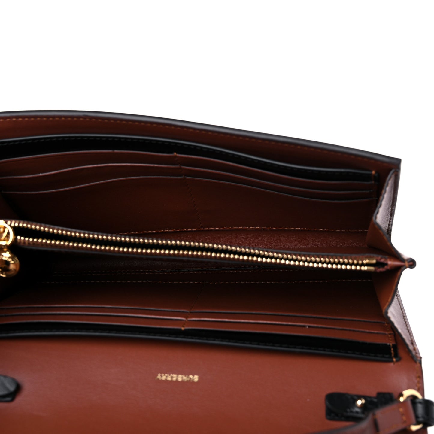 E-Canvas Monogram Stripe Hannah Wallet Bridle Brown