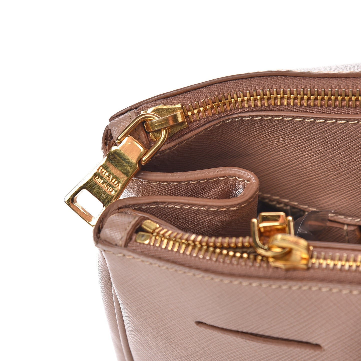 Saffiano Lux Extra Large Galleria Double Zip Tote Cammeo