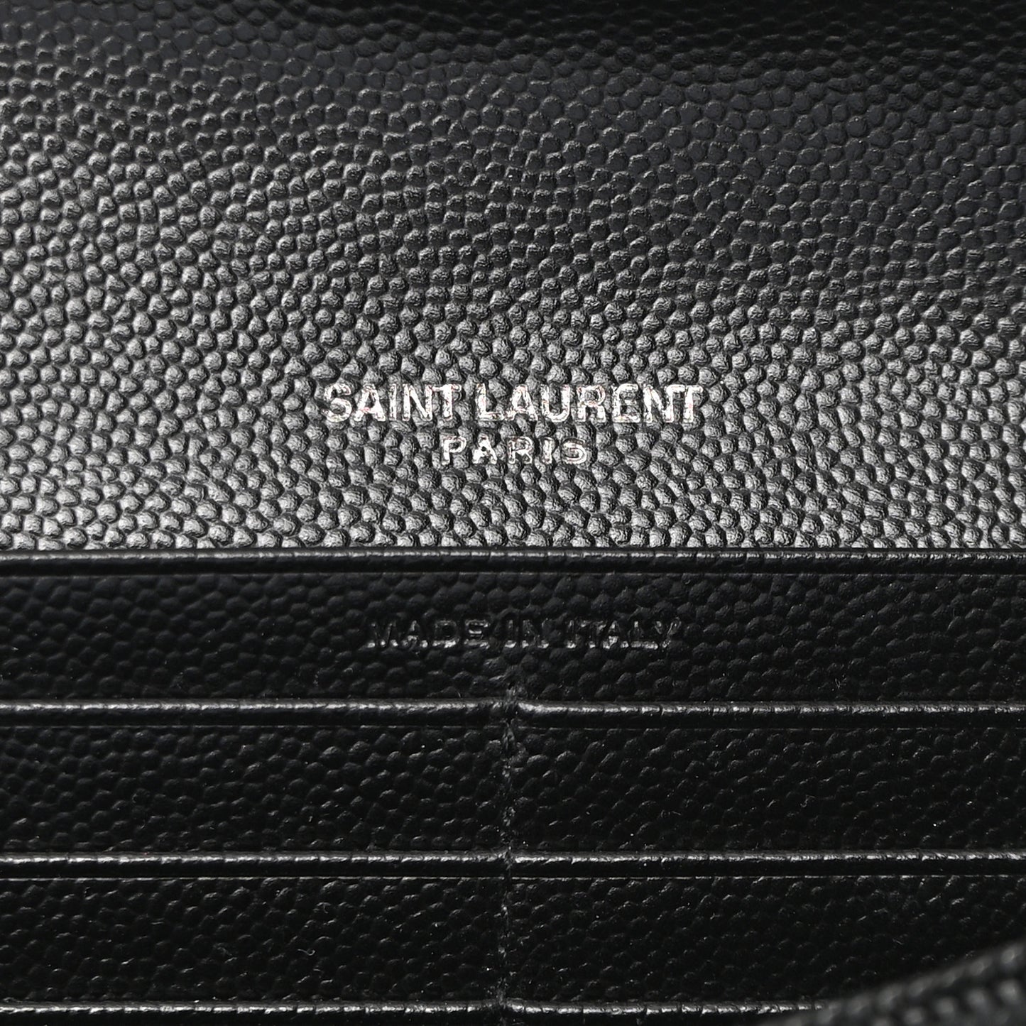 Grain De Poudre Matelasse Chevron Monogram Flap Wallet Black