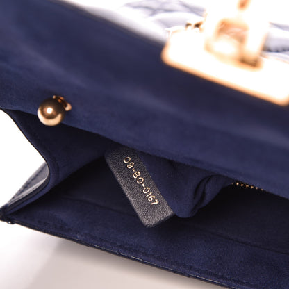 Christian Dior Lambskin Cannage Large Dioraddict Flap Bag Indigo Blue 7 of 8