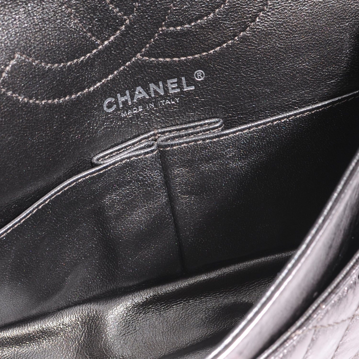 Chanel Aged Calfskin 2.55 Reissue 225 Flap Dark Silver 5 of 7