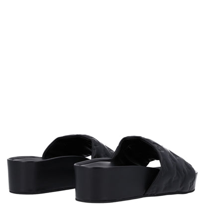Louis Vuitton Lambskin Embossed Monogram Jumbo Flatform Mule Sandals 40 Black 5 of 10