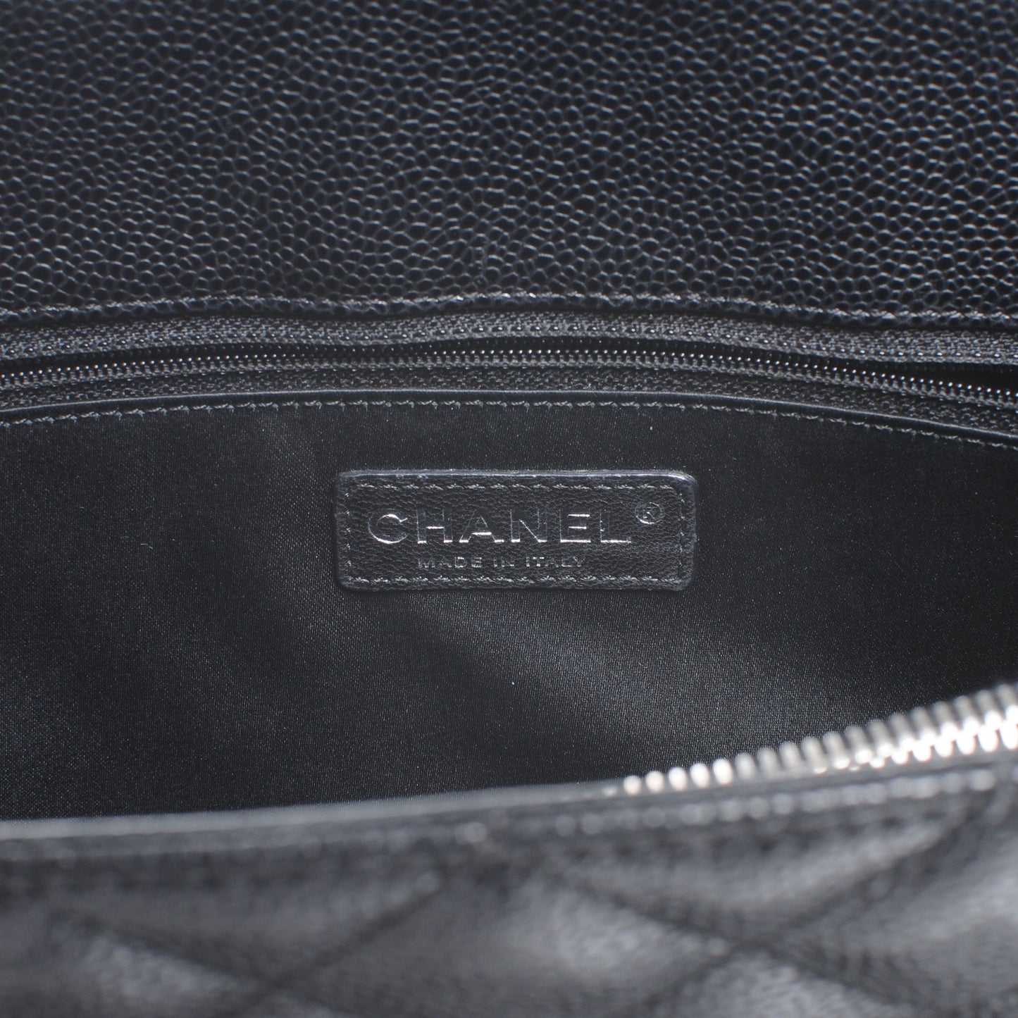 Caviar Quilted Grand Shopping Tote GST Black