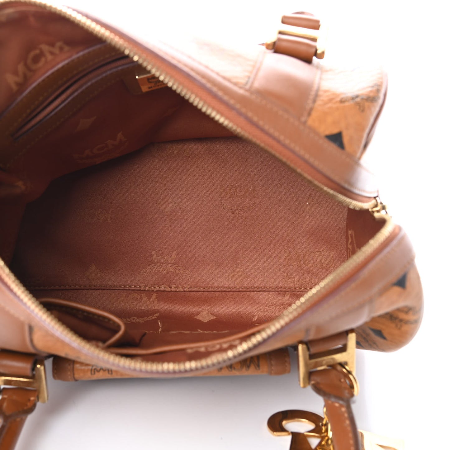 Visetos Small Boston Bag Cognac