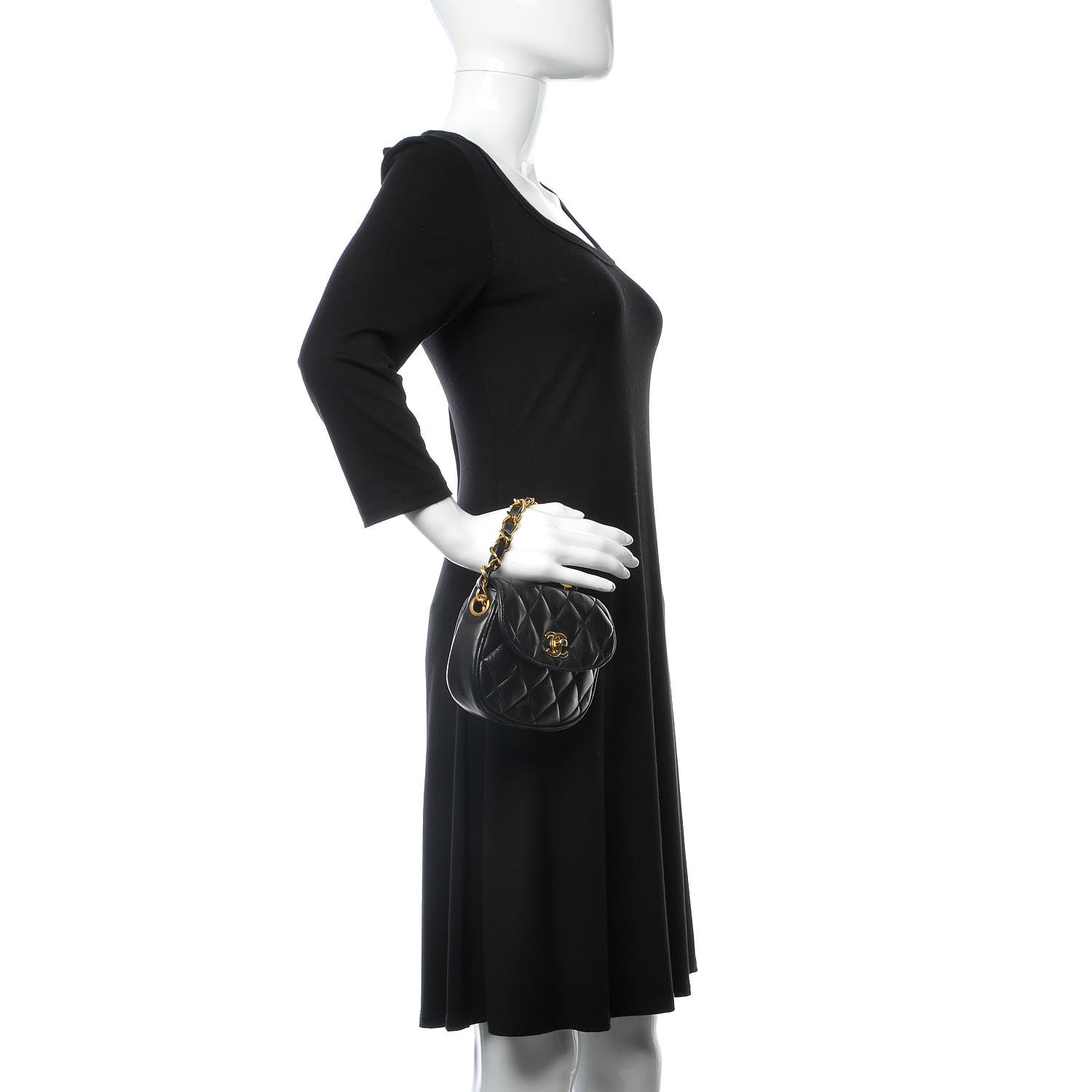 Chanel Lambskin Quilted Extra Mini Flap Black 2 of 8