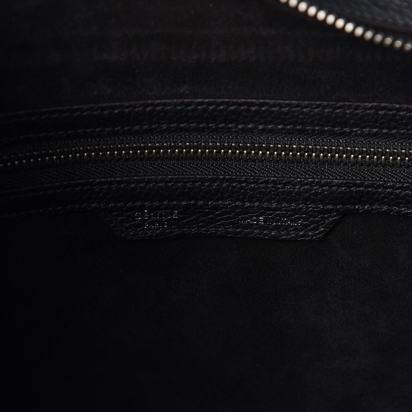Drummed Calfskin Mini Luggage Black