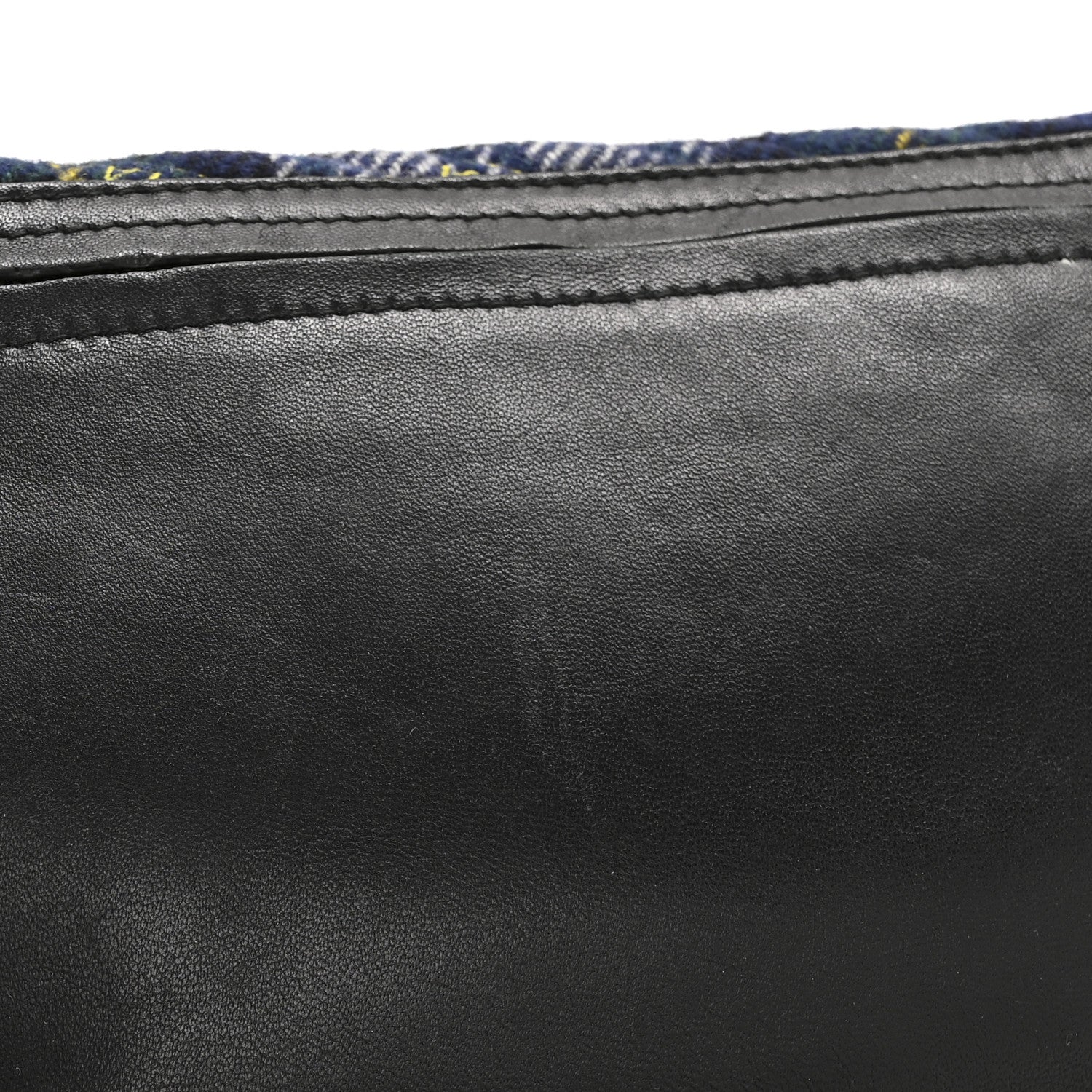 Balenciaga Wool Plaid Diagonal Allover Logo Matelasse XS Souvenir Belt Bag Green Blue Yellow 12 of 15