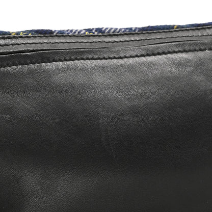 Balenciaga Wool Plaid Diagonal Allover Logo Matelasse XS Souvenir Belt Bag Green Blue Yellow 12 of 15