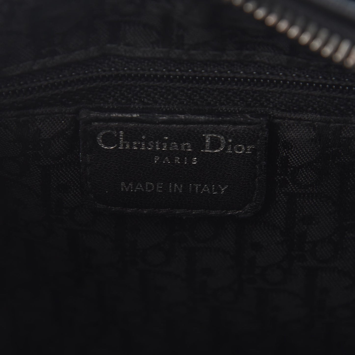 Patent Cannage Stitched Medium Lady Dior Black