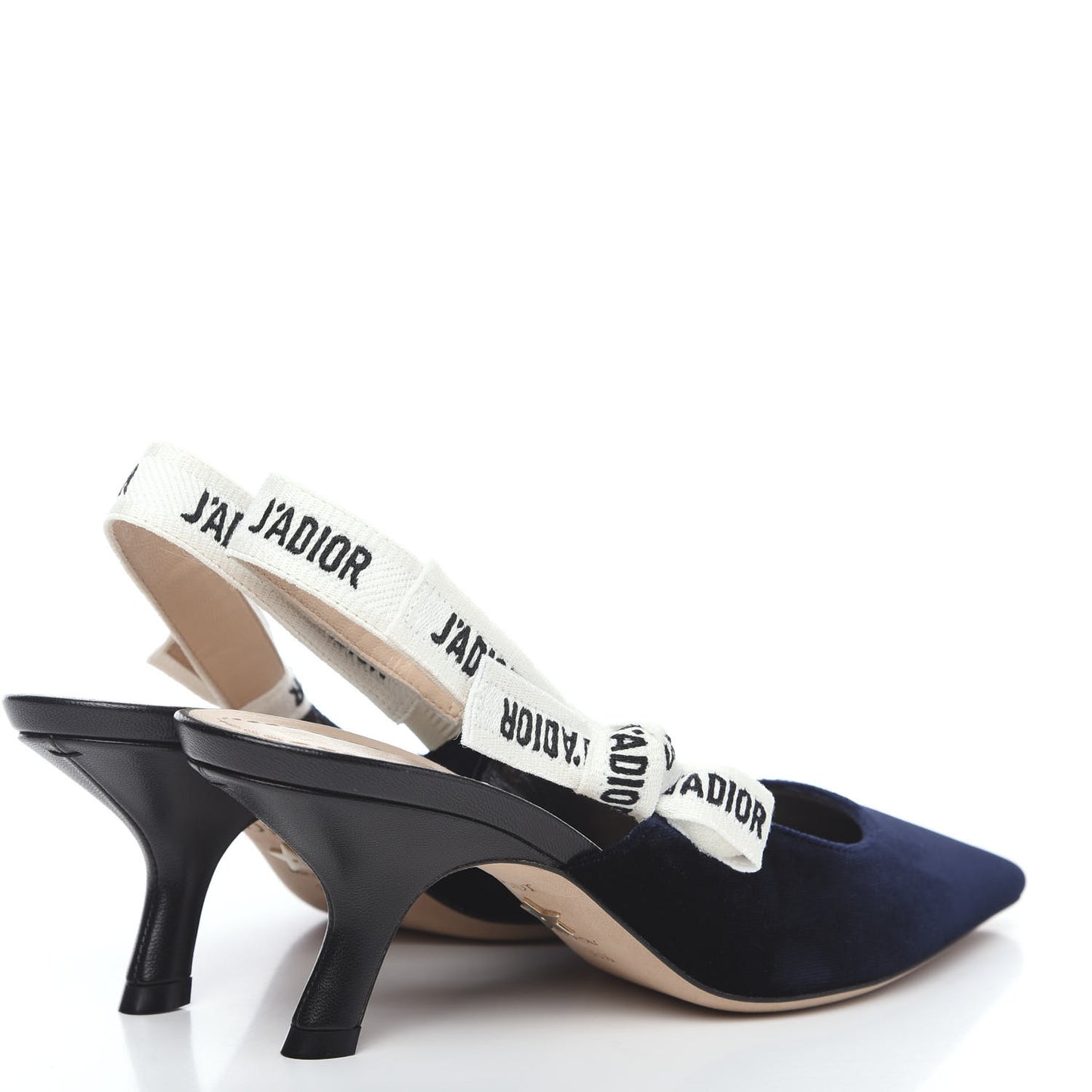 Velvet Ribbon J'Adoir Slingback 65mm Pumps 36.5 Deep Blue