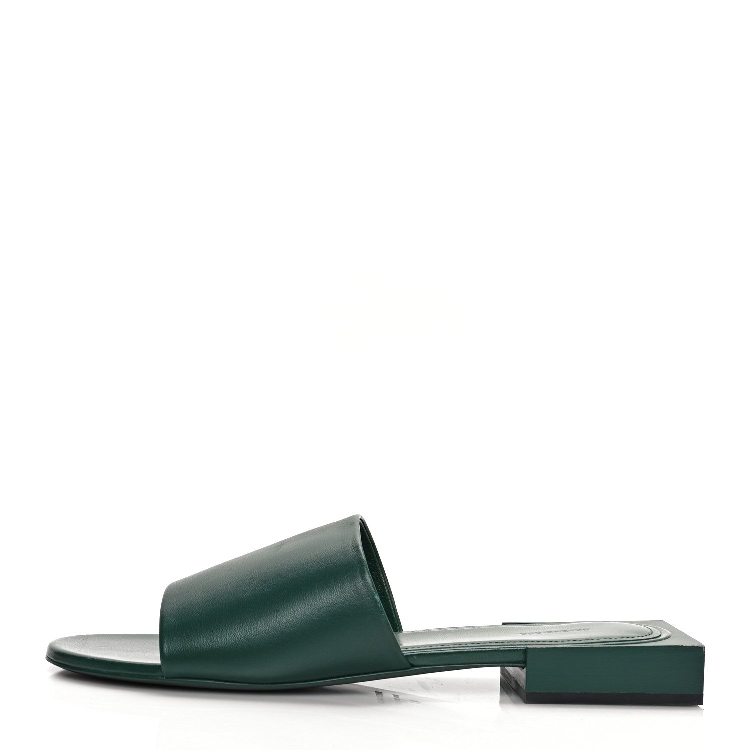 Balenciaga Shiny Sheepskin Box Flat Sandal 41 Green 1 of 15