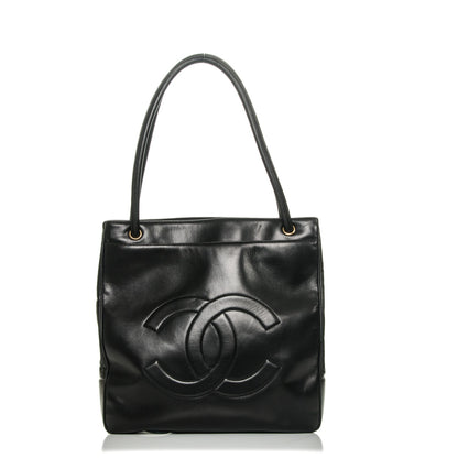 Chanel Lambskin CC Tote Black 1 of 8
