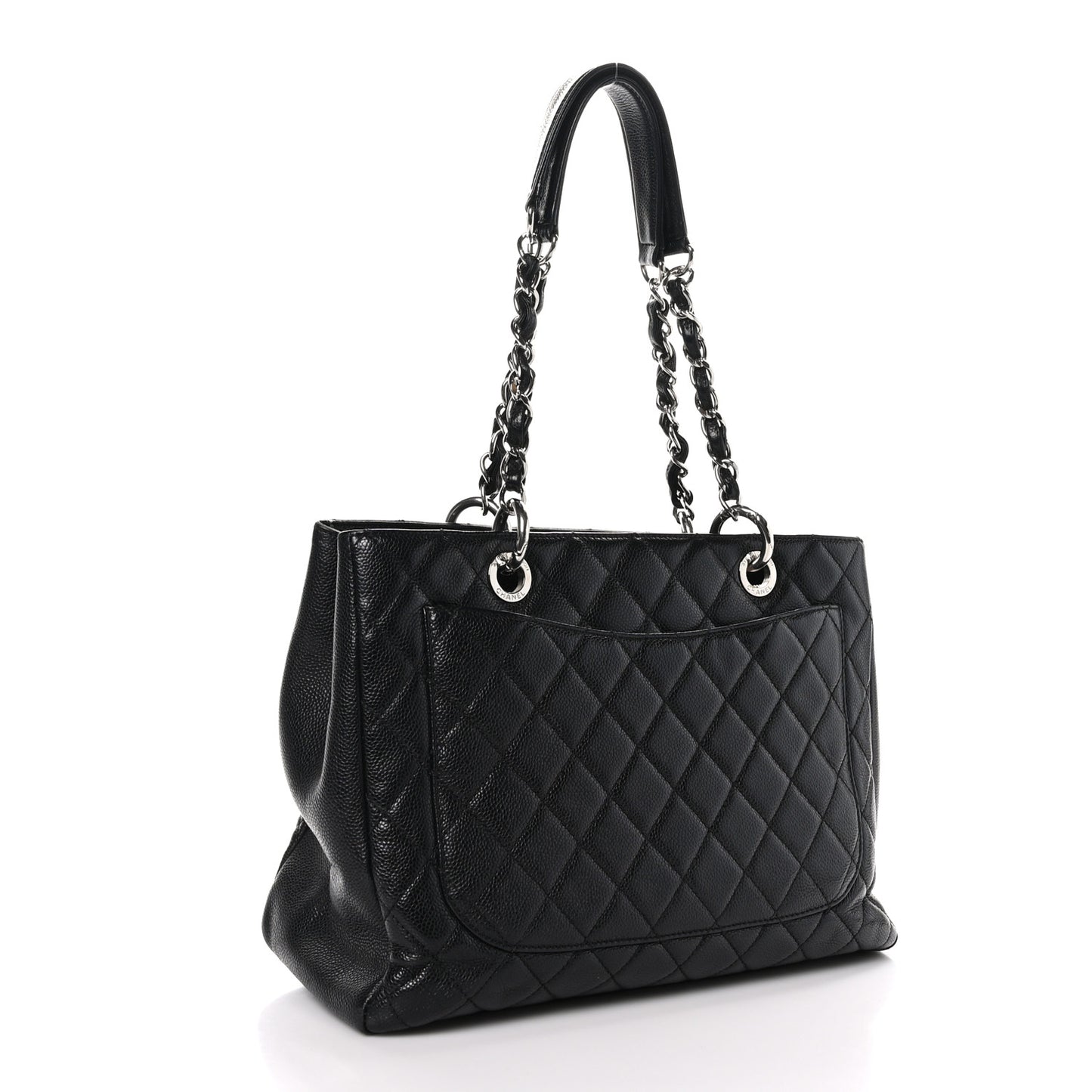 Caviar Quilted Grand Shopping Tote GST Black