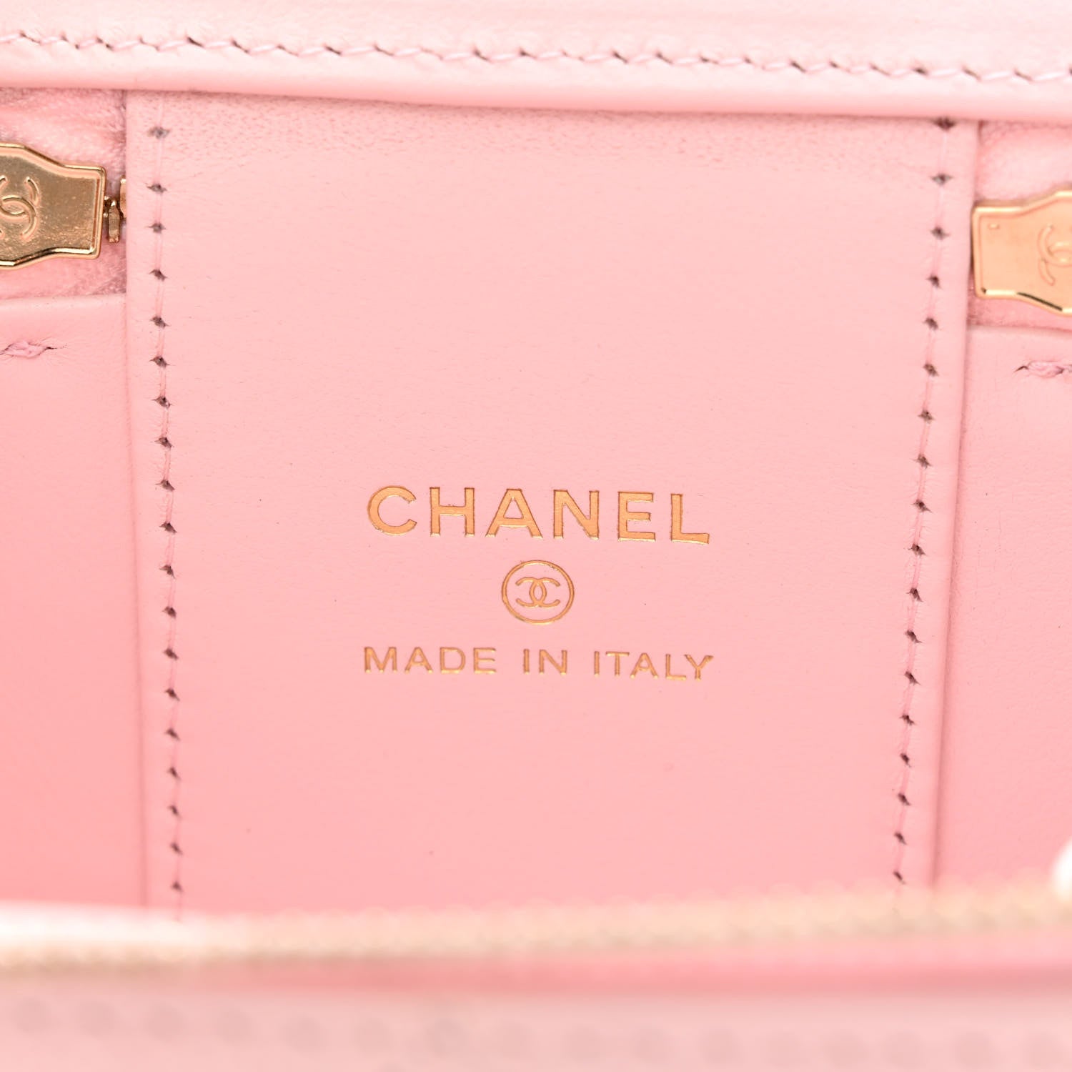 Chanel Caviar Quilted Mini Vanity Case With Chain Light Pink 6 of 11