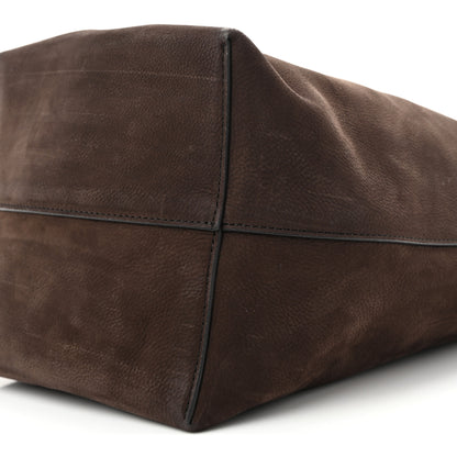 The Row Suede Calfskin Medium N/S Park Tote Wood Brown 10 of 14