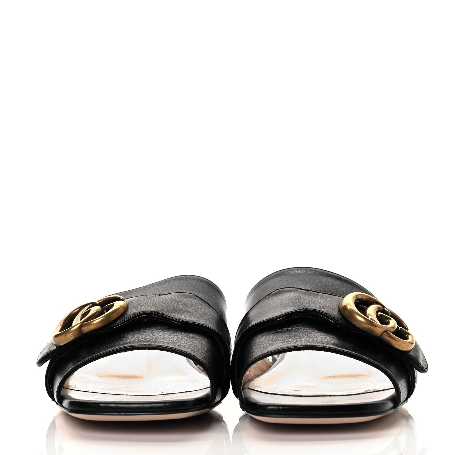Gucci Malaga Kid GG Marmont Flat Slide Sandals 36 Black 4 of 36