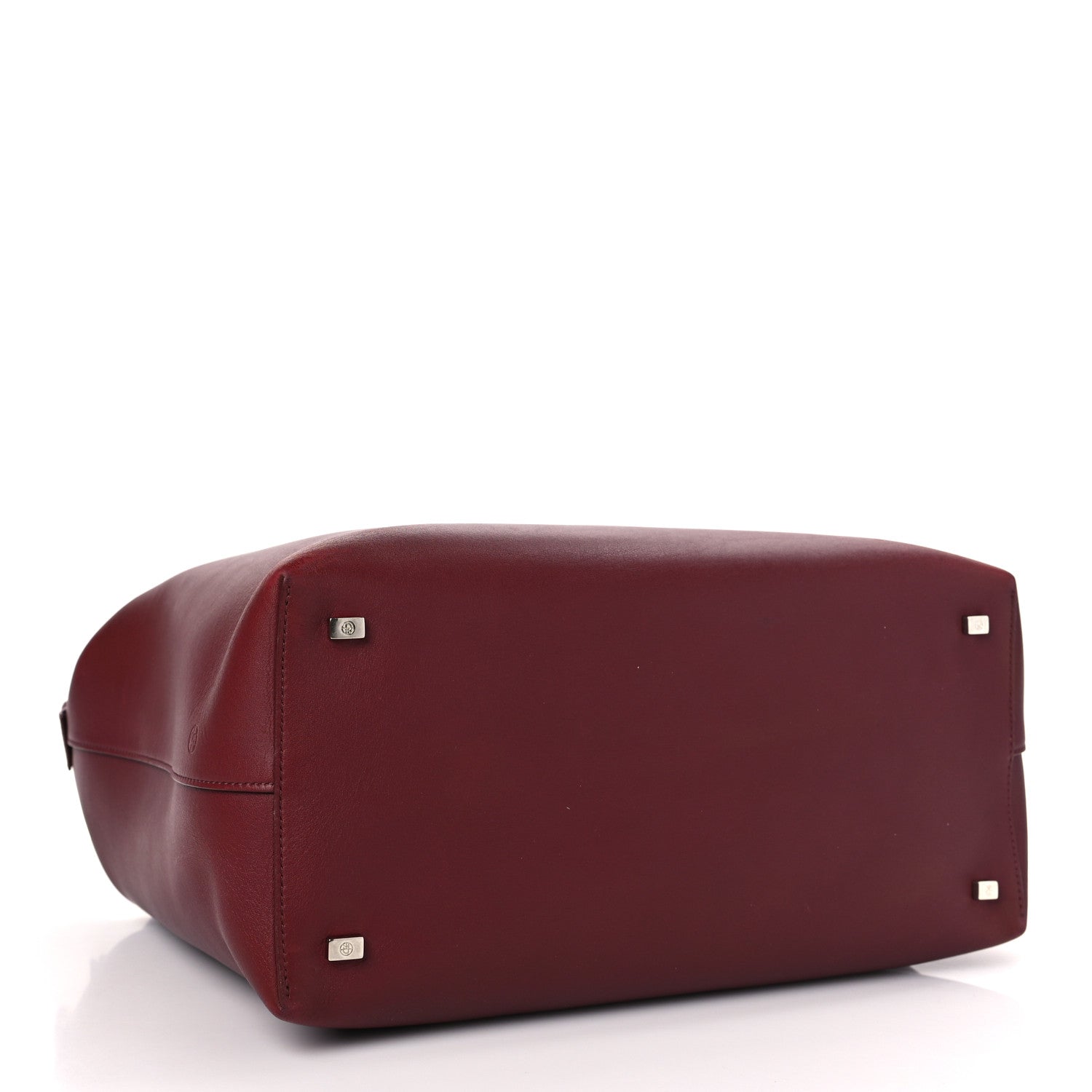 The Row Calfskin Lux Satchel Burgundy 4 of 9