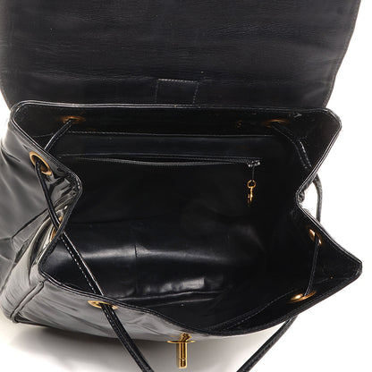 Chanel Patent Backpack Black 5 of 9