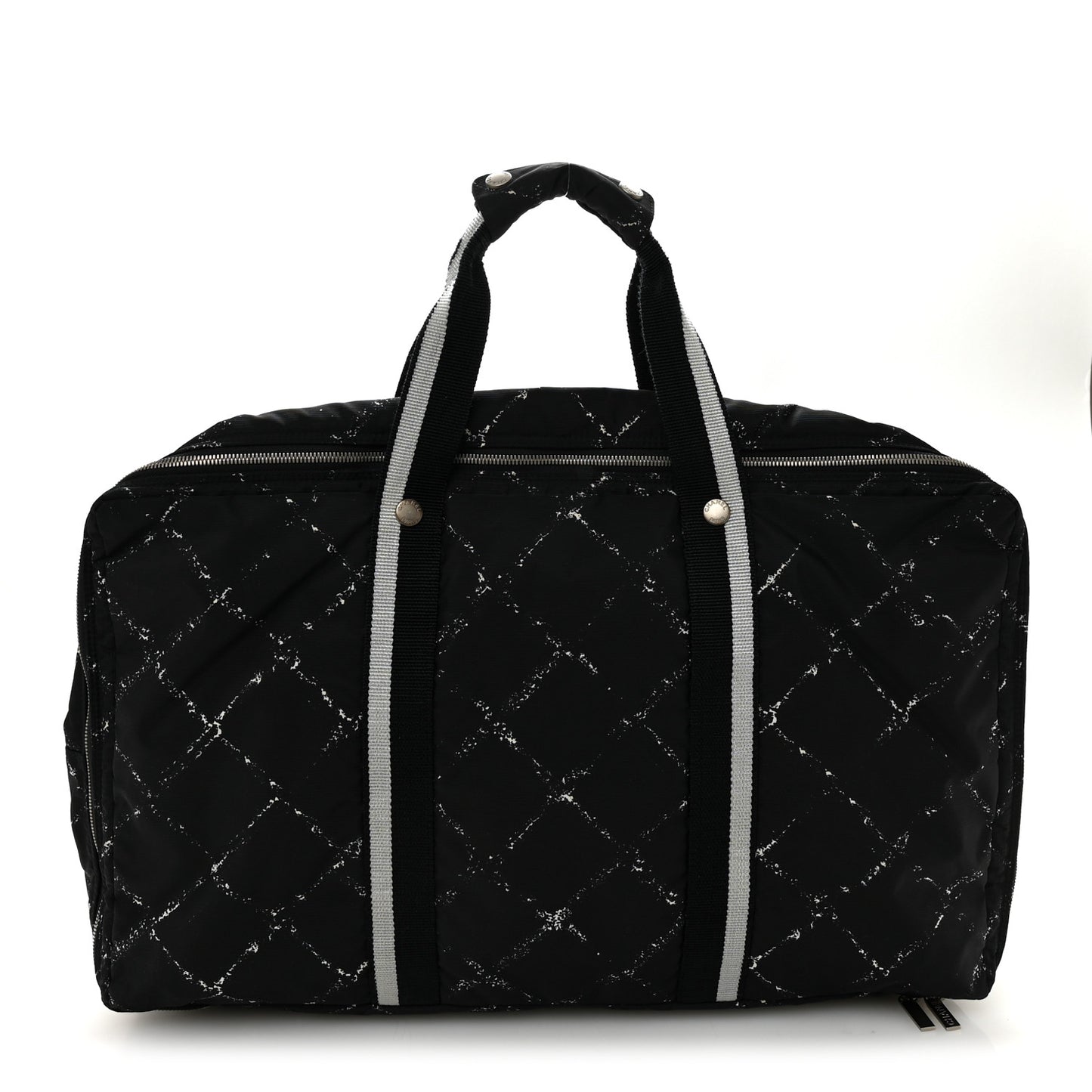 Nylon Large Travel Duffle Bag Black