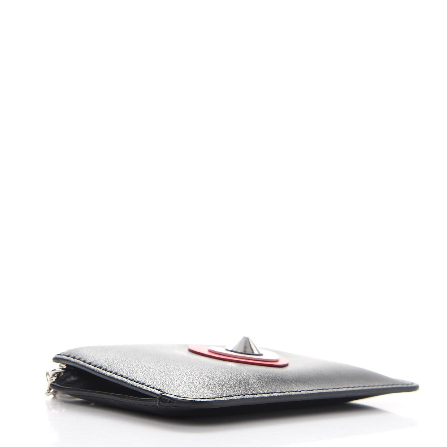 Vitello Elite Heart Coin Pouch Key Case Black