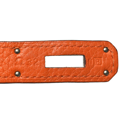 Hermes Taurillon Clemence Kelly Retourne 32 Orange 7 of 14