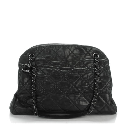 Chanel Iridescent Calfskin Quilted Large Just Mademoiselle Dark Grey 1 of 7