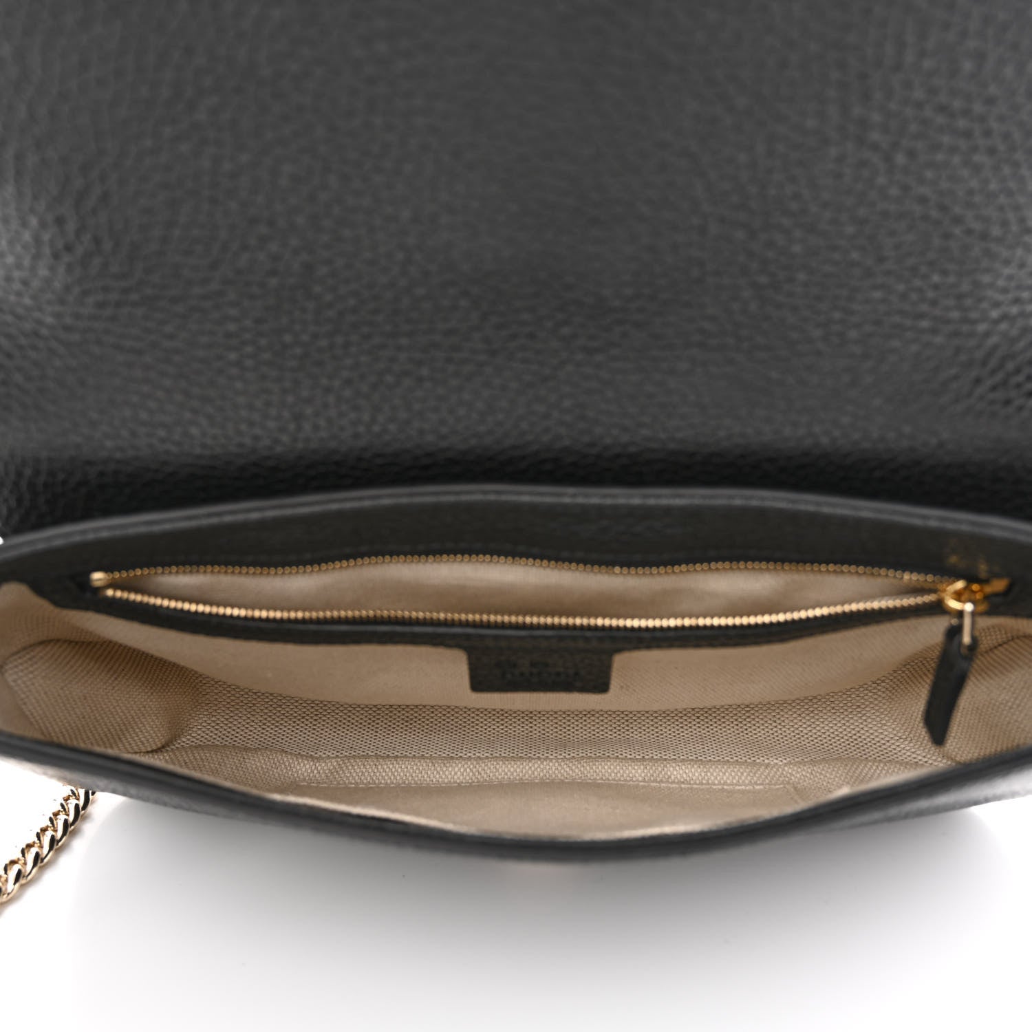 Gucci Pebbled Calfskin Medium Soho Flap Crossbody Black 5 of 11