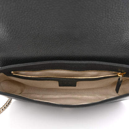 Gucci Pebbled Calfskin Medium Soho Flap Crossbody Black 5 of 11