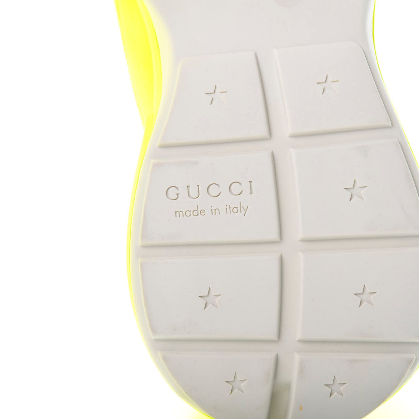 Calfskin Mens Rhyton Sneakers 10 Yellow Fluo