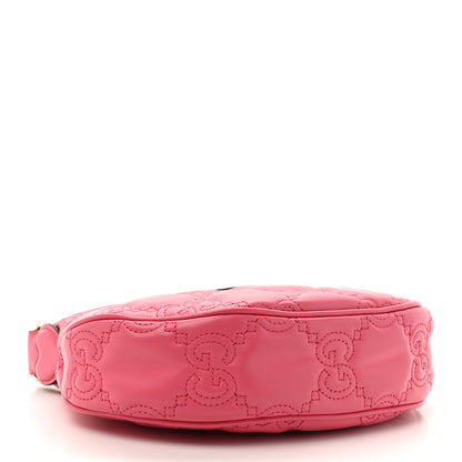 Gucci Calfskin GG Matelasse Mini Hobo Shoulder Bag Pink 4 of 10