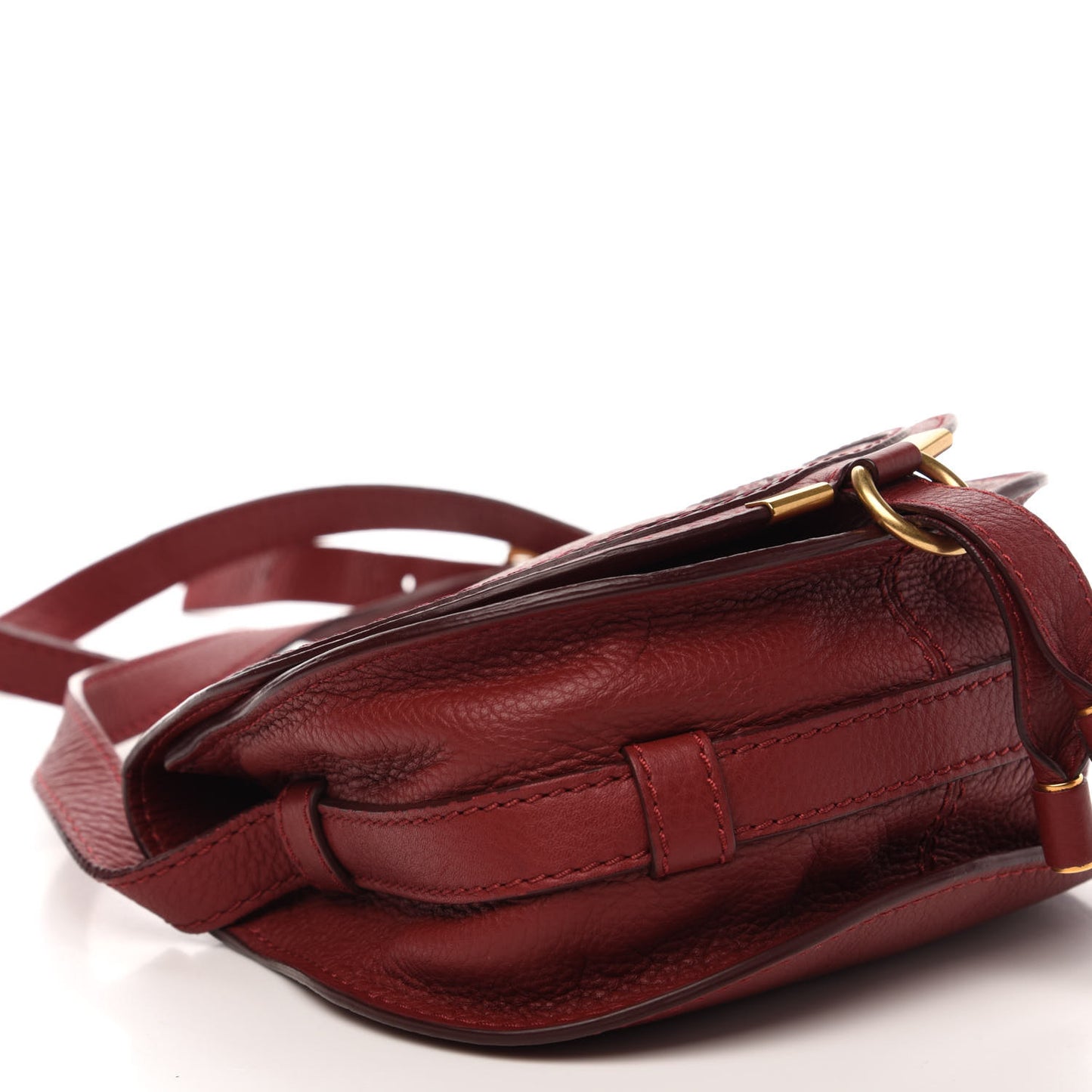 Calfskin Mini Marcie Round Crossbody Bag Red