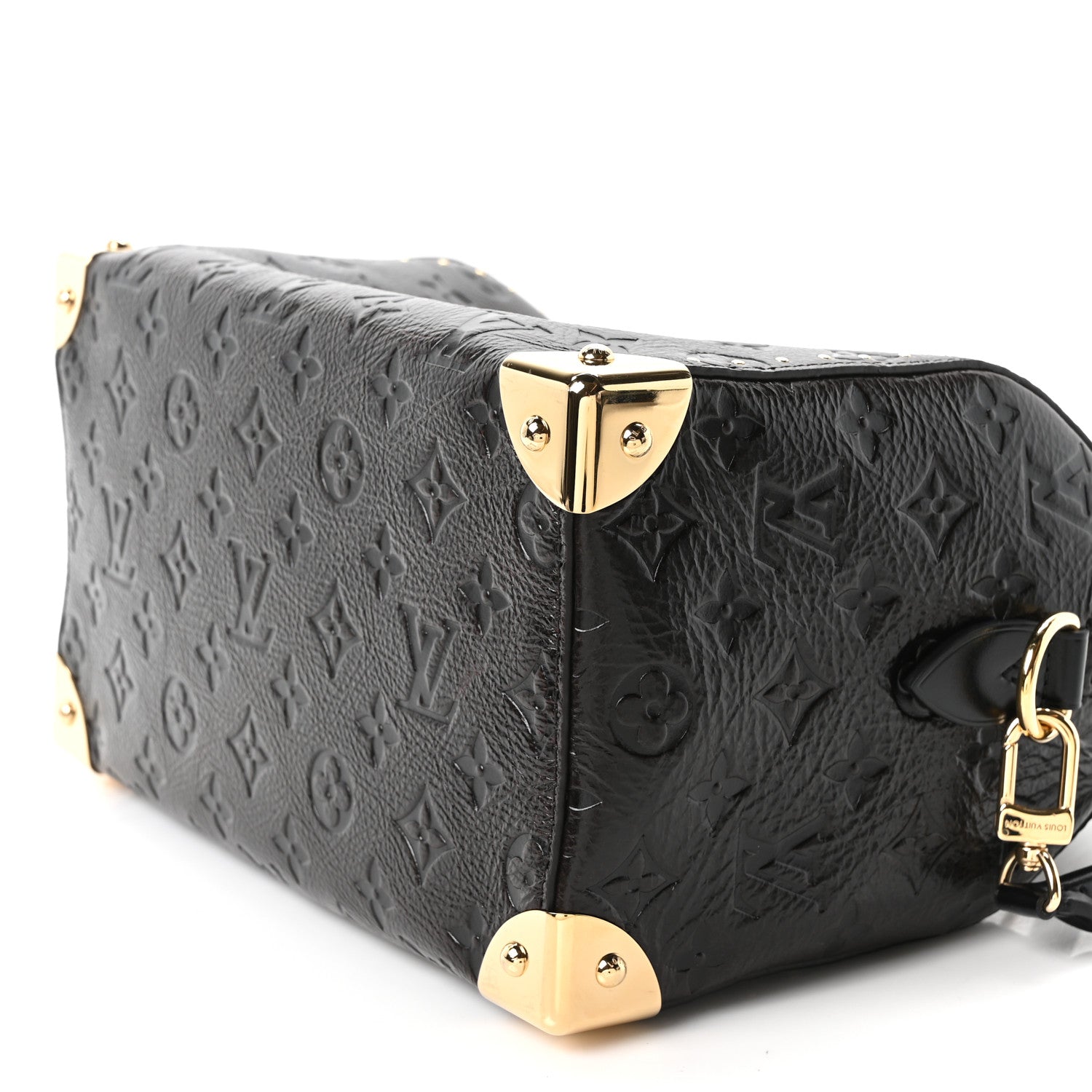 Louis Vuitton Calfskin Monogram Saga Speedy Trunk 25 Black 9 of 9