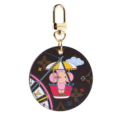 Louis Vuitton Monogram 2020 Christmas Animation Big Wheel Bag Charm Key Ring Rose Ballerine 1 of 9