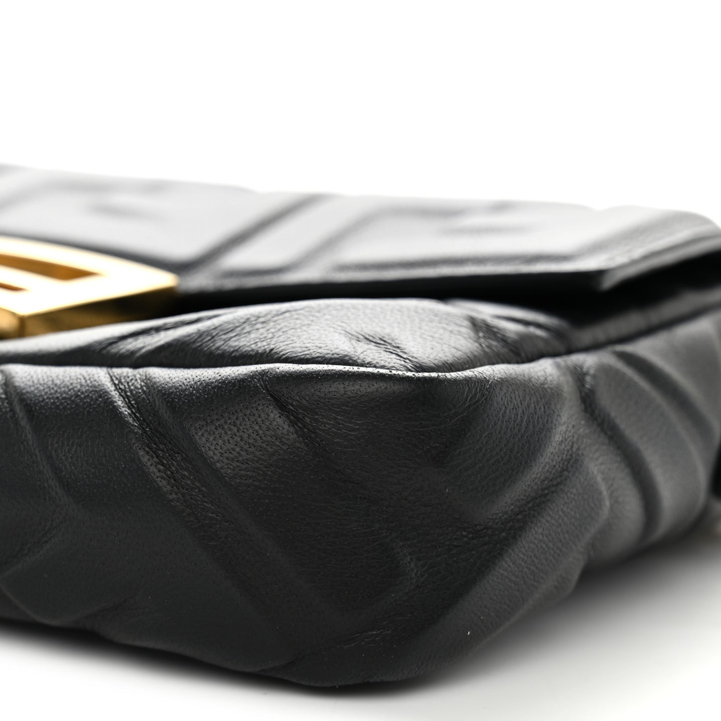 Nappa FF 1974 Embossed Mini Baguette Black