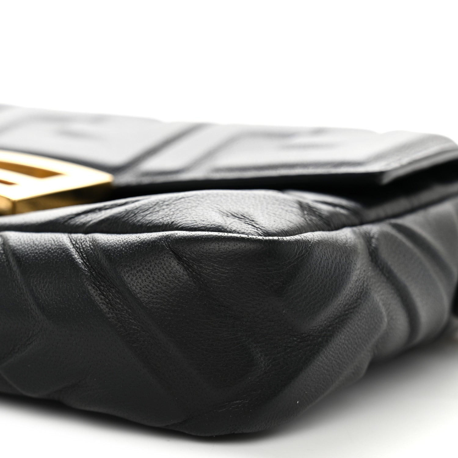 Fendi Nappa FF 1974 Embossed Mini Baguette Black 10 of 12