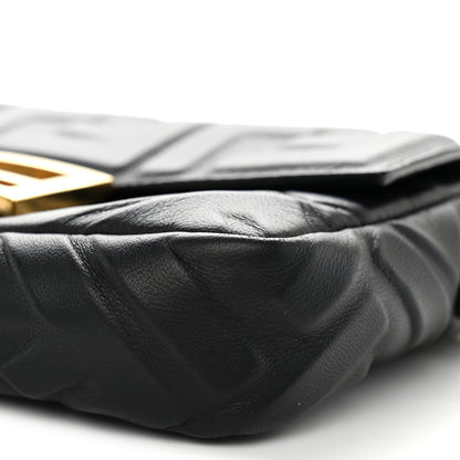 Fendi Nappa FF 1974 Embossed Mini Baguette Black 10 of 12