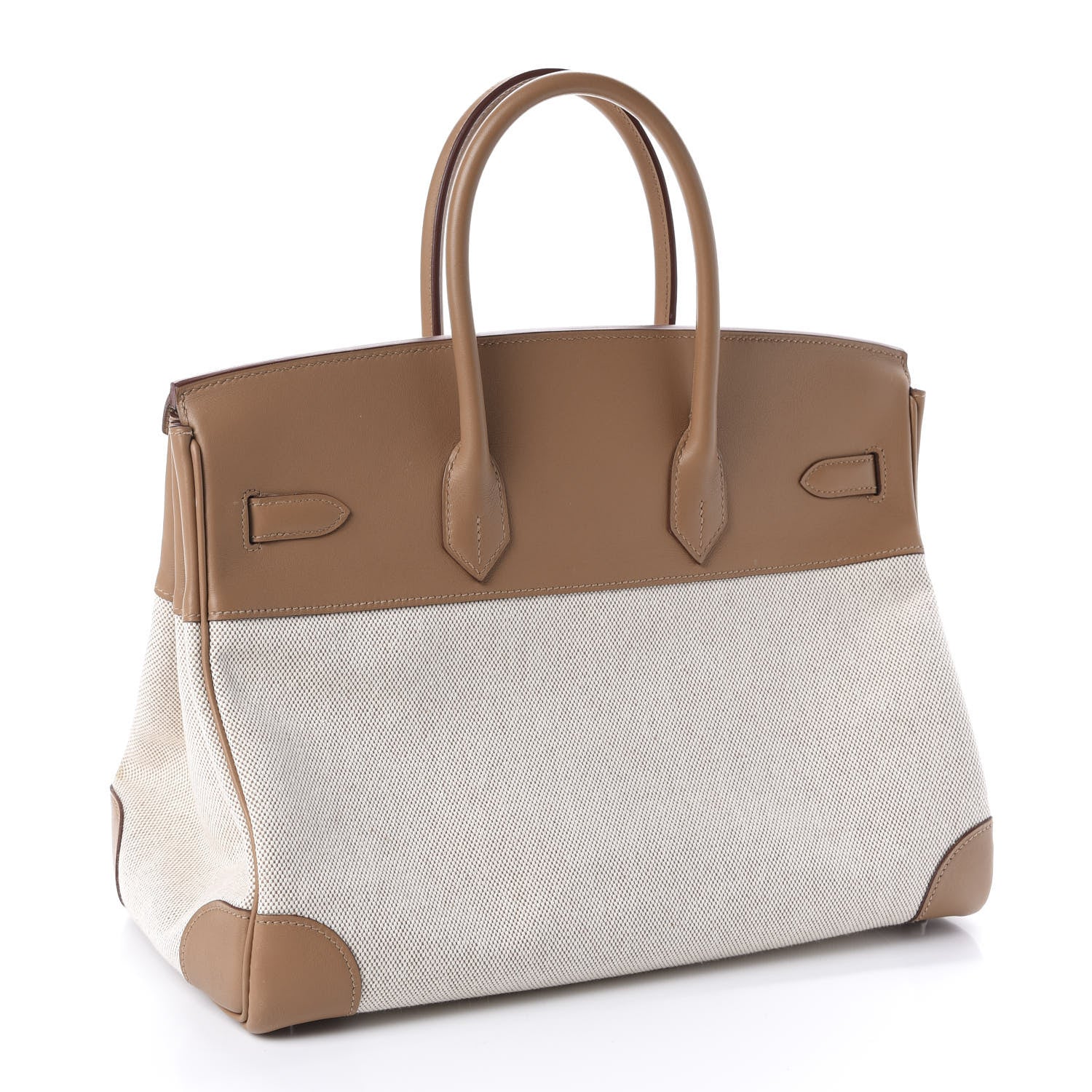 Hermes Toile Swift Birkin 35 Biscuit 3 of 10