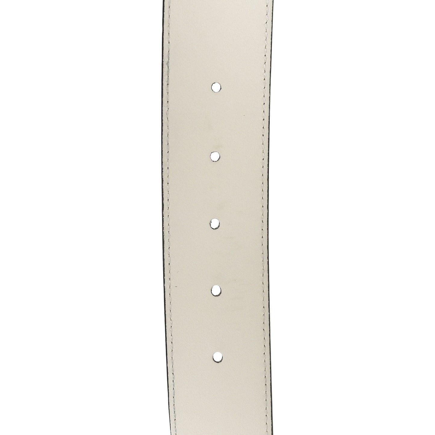 Plutone Calfskin Palladium Double G 40mm Belt 100 40 Mystic White