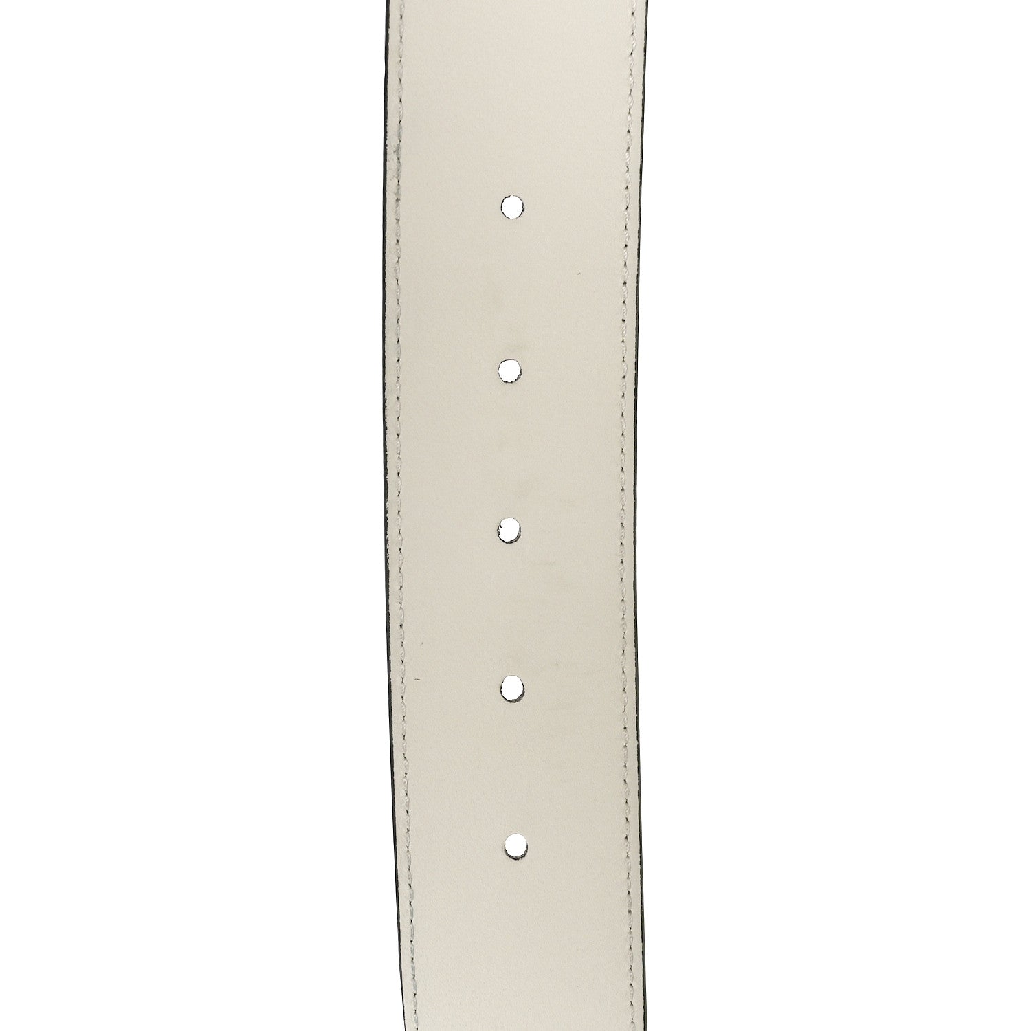 Gucci Plutone Calfskin Palladium Double G 40mm Belt 100 40 Mystic White 4 of 5